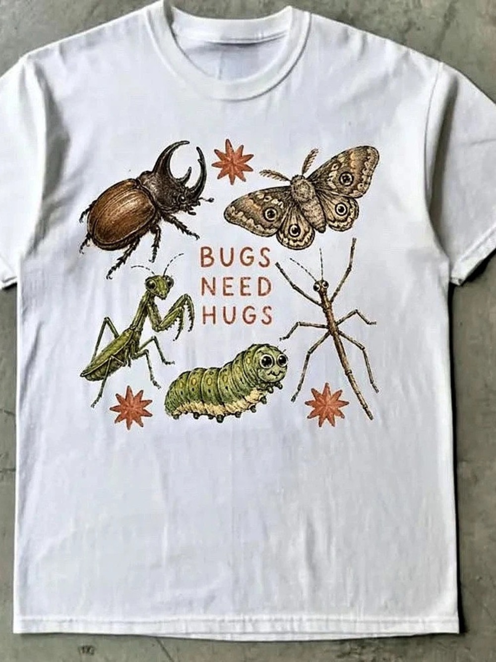White Bugs Need Hugs Graphic Tee